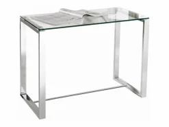 Hot Basic Mesa de escritorio Benetto patas cromadas 75x100x50 cm Adec Plateado