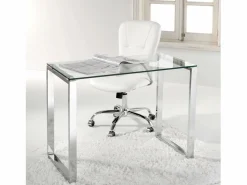 Hot Basic Mesa de escritorio Benetto patas cromadas 75x100x50 cm Adec Plateado