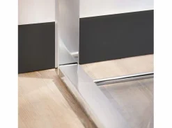 Hot Basic Mesa de escritorio Benetto patas cromadas 75x100x50 cm Adec Plateado
