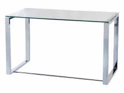 Sale duehome Mesa de escritorio Benetto XL Metal cromado Plateado
