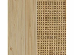 Clearance duehome Mesa de escritorio con 2 cajones en pino y rattán 120x48 cm Made Pino - Rattan Gris