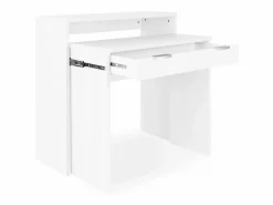Outlet duehome Mesa de escritorio consola Aput Blanco Gris