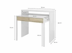 Clearance Mesa de escritorio extensible Tyrion Consola Escritorio|Consola