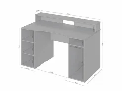 duehome Mesa de escritorio Galax Antracita Gris
