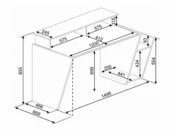 Clearance Cambia tus muebles Mesa de escritorio gaming de 86x150x47 cm en color con almacenaje y luces LED Touma Negro