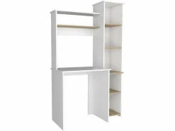 Outlet TuHome Mesa de Escritorio Heinrich, con estantes 163.1 CM A X 98.5 CM An X 42.3 CM P. / Duna Blanco
