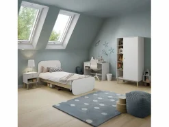 duehome Mesa de escritorio Misty Breeze Blanco - Oak Soft