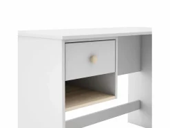 duehome Mesa de escritorio Misty Breeze Blanco - Oak Soft