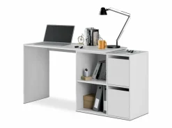 duehome Mesa de escritorio multiposición Spacio Blanco Artik (Blanco Mate)