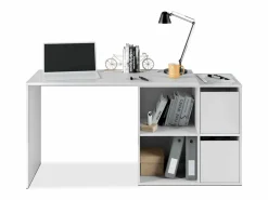 duehome Mesa de escritorio multiposición Spacio Blanco Artik (Blanco Mate)