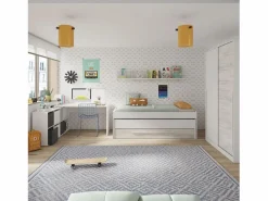 Hot duehome Mesa de escritorio multiposición en blanco mate 136x139 cm Move Blanco Artik (Blanco Mate) Gris
