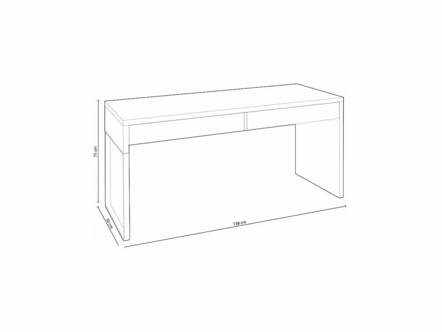 Loungitude Mesa de escritorio reversible Bianca