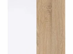 duehome Mesa de escritorio Work Blanco Artik (Blanco Mate) - Roble Canadian