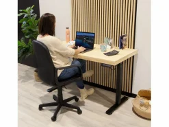 Online Mesa de estudio elevable Motion 140 Negro - Roble Mesa De Ordenador