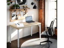 duehome Mesa de estudio Padma Blanco - Roble
