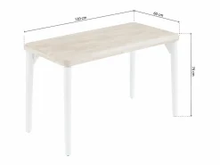 duehome Mesa de estudio Padma Blanco - Roble