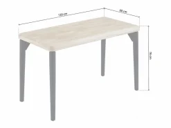 duehome Mesa de estudio Padma Negro - Roble