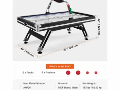 Mesa de Hockey de Aire, SucceBuy Mesa de Hockey de Aire con Marcador LED y Accesorios Incluidos