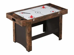 Best Mesa de Hockey de Aire SucceBuy 3 en 1 de 137 cm con Ping Pong para el Hogar y la Oficina Marru00f3n