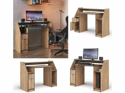 Sale Vicco Mesa de juego roble dorado 123.2x45x90 joel Color natural oscuro
