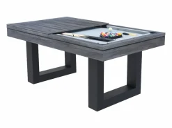 Concept-Usine Mesa de juegos multijugador 3 en 1 billar y ping pong de madera DENVER