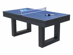 Hot Mesa de juegos multijugador 3 en 1 billar y ping-pong de madera negra DENVER Billar