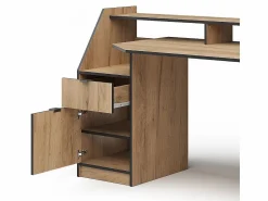 Mesa de juegos roble dorado 179.8x65.5x90.6 joel Mesa Gaming