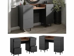 Best Vicco Mesa de maquillaje antracita 120x40x80 anika Gris antracita