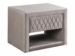 Mesa de noche con 1 cajón y 1 hueco Terciopelo - DANIELE Mesita De Noche