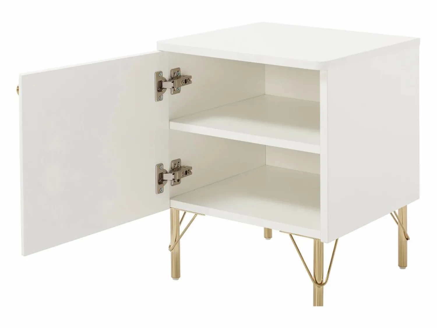 Online Mesa de noche lado derecho con 1 puerta en y dorado - ALOBARA Mesita De Noche