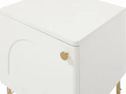 Online Mesa de noche lado derecho con 1 puerta en y dorado - ALOBARA Mesita De Noche
