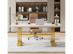 New Mesa de oficina de ordenador, 160 x 80 x 75 cm Mesa de oficina moderna, mesa de trabajo de PC, mesa de comedor Mesa De Ordenador