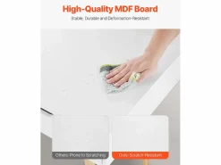 Outlet Mesa de Oficina Pequeña SucceBuy Escritorio Pequeño para Ordenador con Cajones para Dormitorio, y Madera Blanco