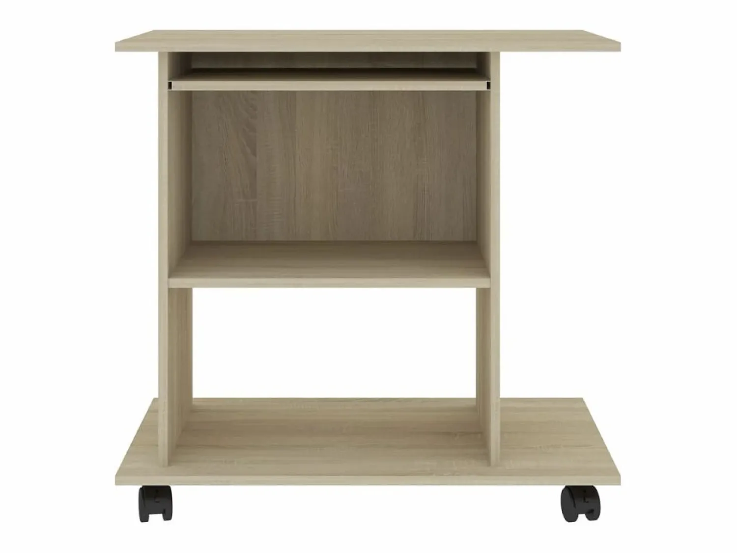 Discount Mesa de ordenador madera contrachapada color roble 80x50x75 cm Mesa De Ordenador