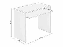 Outlet Mesa de ordenador Smile Blanco Artik (Blanco Mate) Consola Escritorio