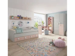 duehome Mesa de ordenador Smile Rosa nube