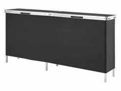 Hot Mesa de Pódium SucceBuy para Salón Profesional, 197,5 x 38,5 cm, Mostrador de Exposición Plegable con Soporte de Almacenamiento y Bolsa de Transporte Negro