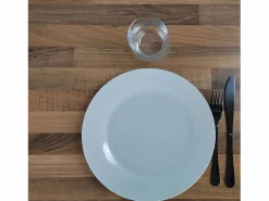 Sale Restootab Mesa de pie 60 x 60 cm - modelo Roma madera laminada de nogal Marru00f3n