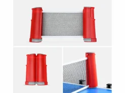 Clearance Sweeek Mesa de ping pong interior plegable con 2 raquetas y 3 pelotas, 274cm Azul