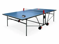 Sale Sweeek Mesa de ping pong para interior con 2 raquetas y 3 pelotas, 274cm + Azul