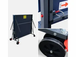 Sweeek Mesa de ping pong plegable para interior con 4 raquetas y 6 pelotas,