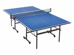 Mesa de Ping Pong SucceBuy, Mesa de Tenis de Mesa Plegable con Red de Sujeción, Uso en Interiores