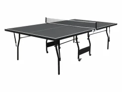 Hot Mesa de ping-pong plegable con ruedas para interior gris, L274 x P152.5 x Alt. 76 cm, GARRY Ping Pong