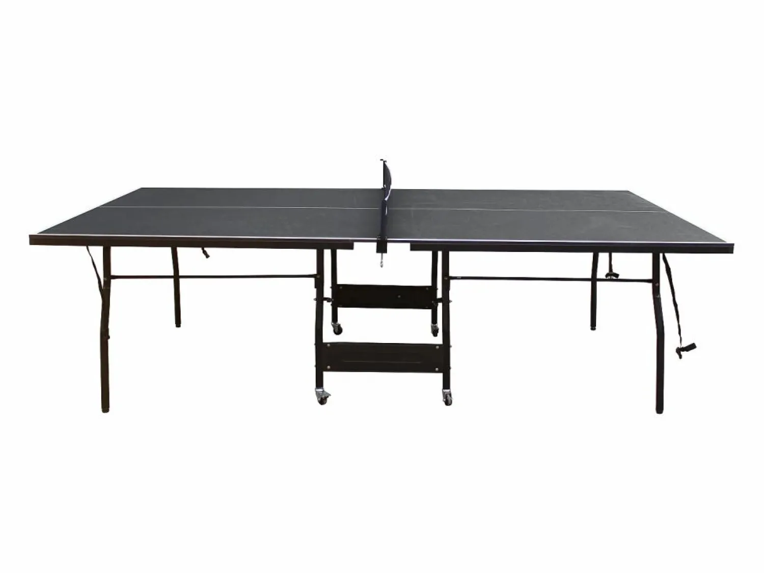Hot Mesa de ping-pong plegable con ruedas para interior gris, L274 x P152.5 x Alt. 76 cm, GARRY Ping Pong