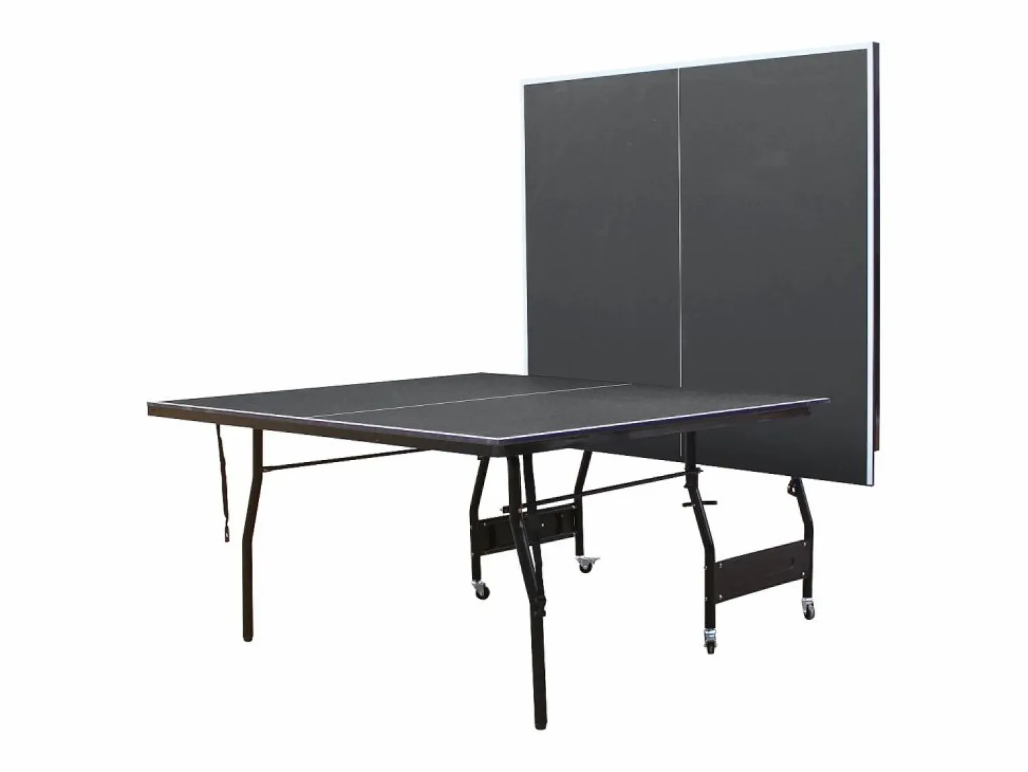 Hot Mesa de ping-pong plegable con ruedas para interior gris, L274 x P152.5 x Alt. 76 cm, GARRY Ping Pong