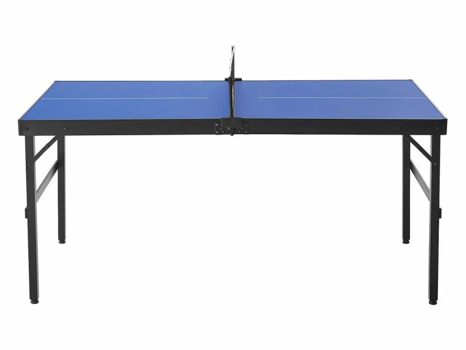 Discount Mesa de Ping-Pong SucceBuy, Mesa de Ping-Pong Plegable, Tamaño Medio, MDF, Uso Interior Azul