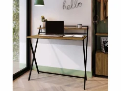 Online Mesa Escritorio Diseño Plegable Negro/Miel Escritorio Secreter
