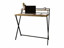 Online Mesa Escritorio Diseño Plegable Negro/Miel Escritorio Secreter