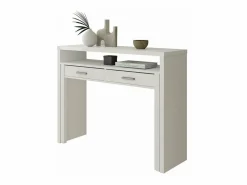 Loungitude Mesa escritorio extensible con 2 cajones - L100 cm - Consola