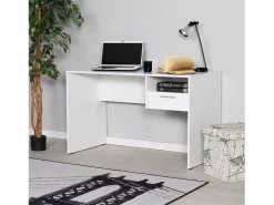 New Venprodin Mesa Escritorio Para Ordenador 1 Cajón 75X120X60 Blanco
